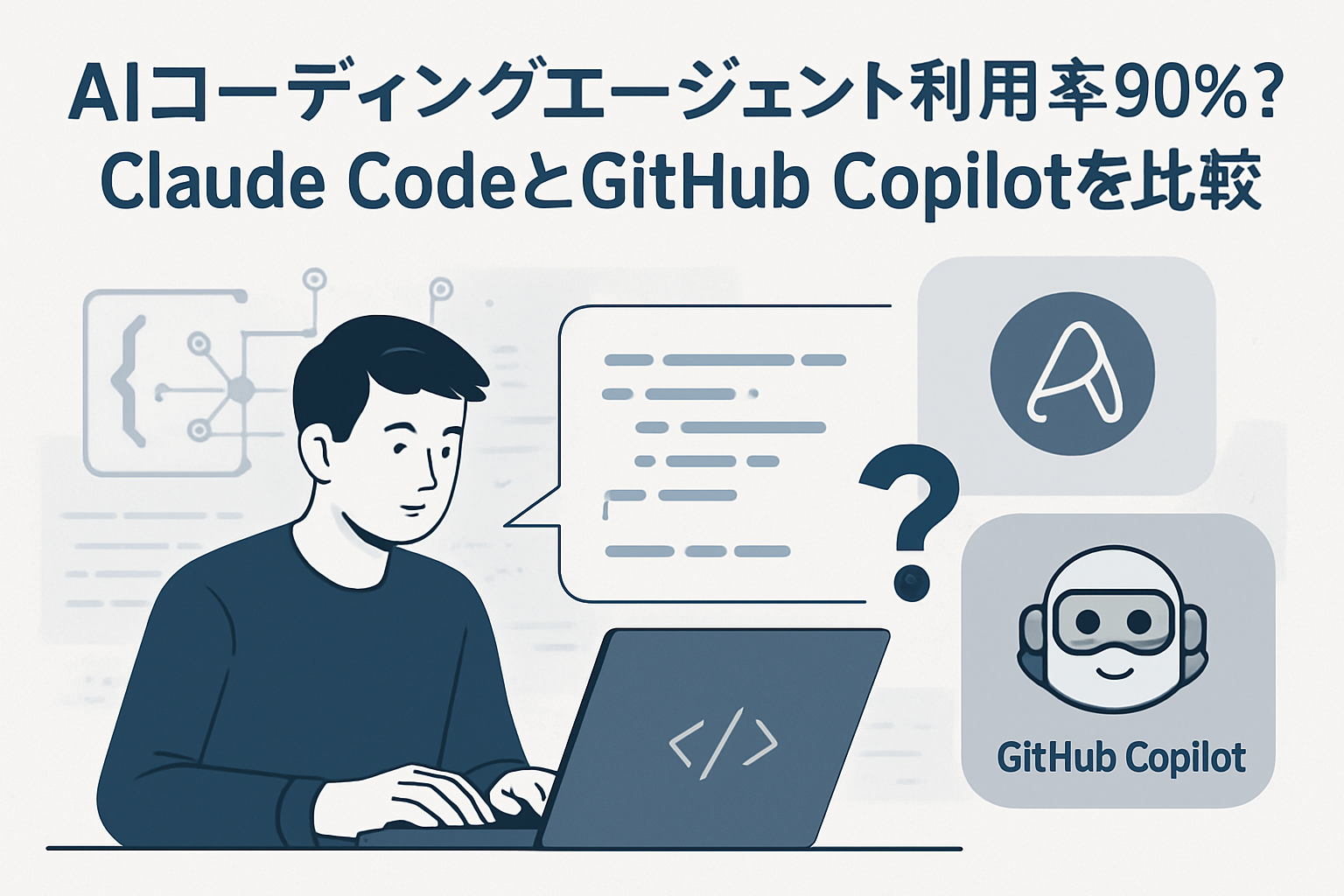 AIコーディングエージェント利用率90％？Claude CodeとGitHub Copilotを比較