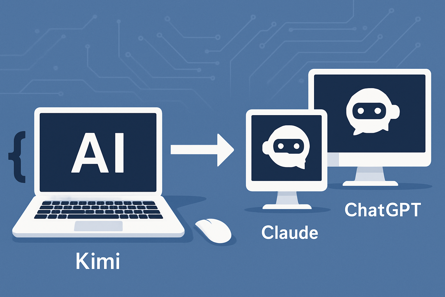 AIデスクトップ入口の路線分化：Kimi・Claude・ChatGPTを比較